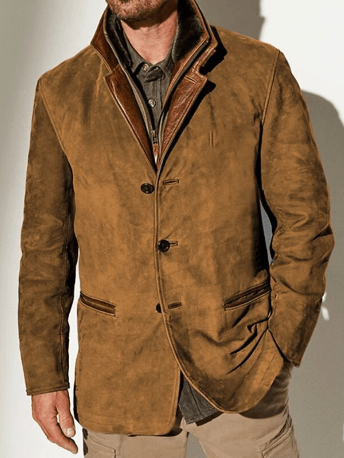Chaqueta de piel Máximo para Hombre – Elegante, Estilo atemporal y Cómodo
