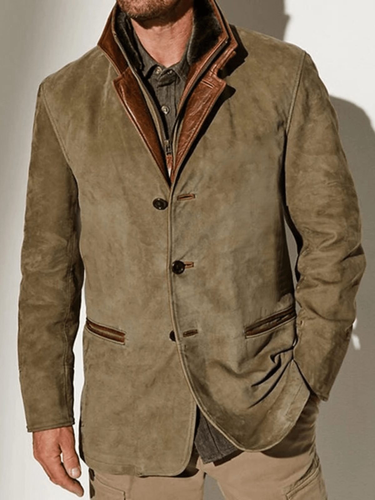 Chaqueta de piel Máximo para Hombre – Elegante, Estilo atemporal y Cómodo