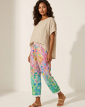 Delilah Pantalones Wide Leg Mujer – Estampado Colorido, Cintura Elástica y Bolsillos