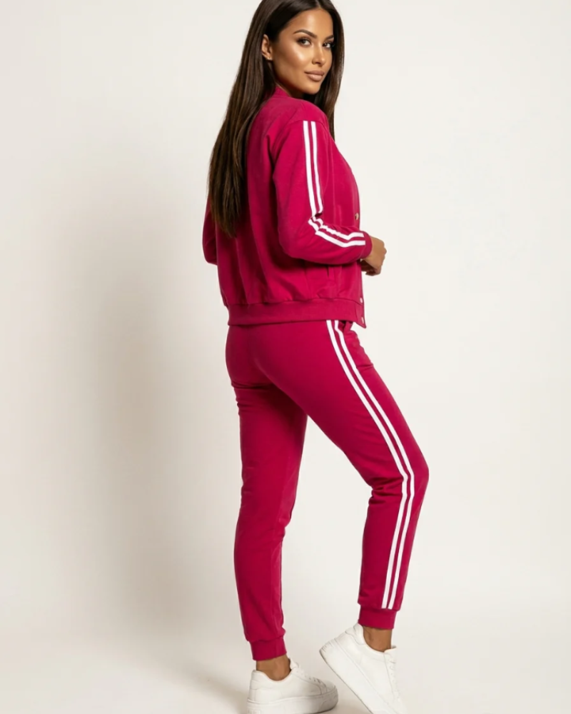 Veronica Conjunto 3 Piezas Mujer – Top sin Mangas, Chaqueta y Pantalón Elástico