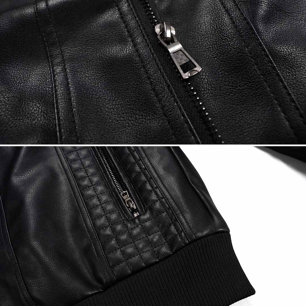 Chaqueta de piel Álvaro para Hombre – Con capucha