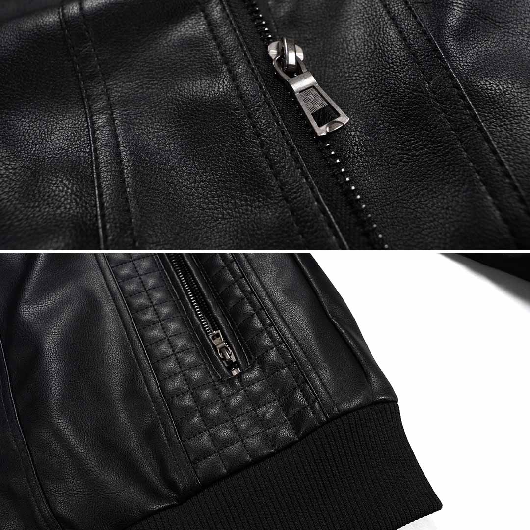 Chaqueta de piel Álvaro para Hombre – Con capucha